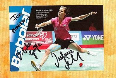 Juliane Schenk (Badminton) - persönlich signiert