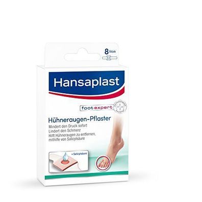 Hansaplast mit Saliylsäure Hühneraugen - Pflaster, 2er Pack - 2 x 8 Stück