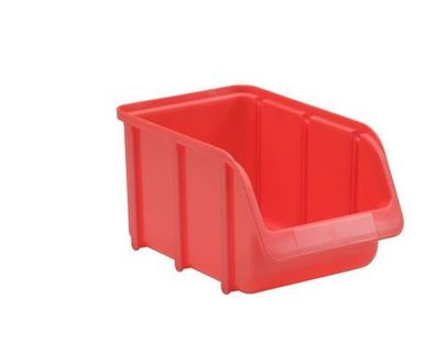 Lagerbox Stapelbox Sortiersystem Kiste in Größe 3 stapelbar Rot