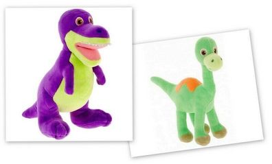 2er Set Dinosaurier Baby 20cm Plüsch Brontosaurus und T-Rex Saurier NEU