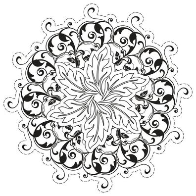 Wandtattoo Mandala 40x40 cm Schwarz