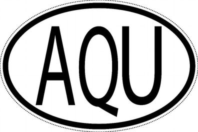 Äquatorialguinea Länderkennzeichen "AQU" 15x9,8cm Auto PKW Kennzeichen Sticker