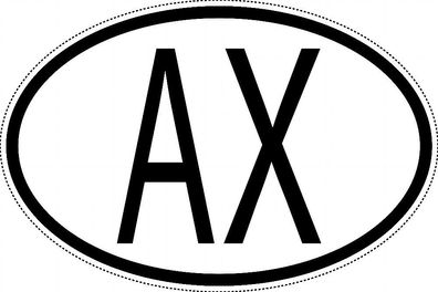 Aland Länderkennzeichen "AX" 15x9,8cm Auto PKW Kennzeichen Sticker