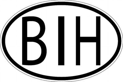 Bosnien Länderkennzeichen "BIH" 15x9,8cm Auto PKW Kennzeichen Sticker