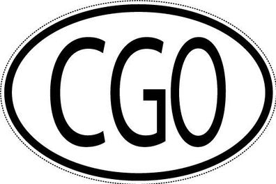 Kongo Länderkennzeichen "CGO" 15x9,8cm Auto PKW Kennzeichen Sticker