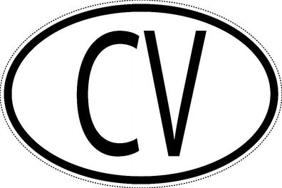 Cap Verde Länderkennzeichen "CV" 15x9,8cm Auto PKW Kennzeichen Sticker