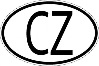 Tschechische Rep. Länderkennzeichen "CZ" 15x9,8cm Auto PKW Kennzeichen Sticker