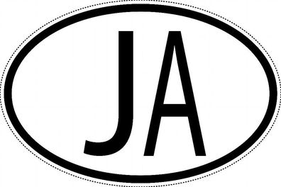 Jamaika Länderkennzeichen "JA" 15x9,8cm Auto PKW Kennzeichen Sticker
