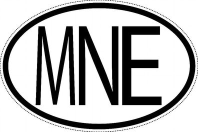Montengro Länderkennzeichen "MNE" 15x9,5cm Auto PKW Kennzeichen Sticker