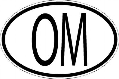 Oman Länderkennzeichen "OM" 15x9,8cm Auto PKW Kennzeichen Sticker