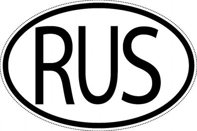Russland Länderkennzeichen "RUS" 15x9,8cm Auto PKW Kennzeichen Sticker