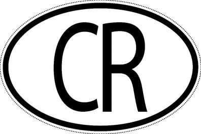 Costa Rica Länderkennzeichen "CR" 10x6,5cm Auto PKW Kennzeichen Sticker
