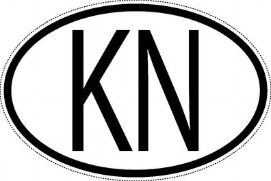 Grönland Länderkennzeichen "KN" 10x6,5cm Auto PKW Kennzeichen Sticker
