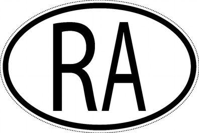 Argentinien Länderkennzeichen "RA" 10x6,5cm Auto PKW Kennzeichen Sticker