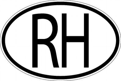 Haiti Länderkennzeichen "RH" 10x6,5cm Auto PKW Kennzeichen Sticker