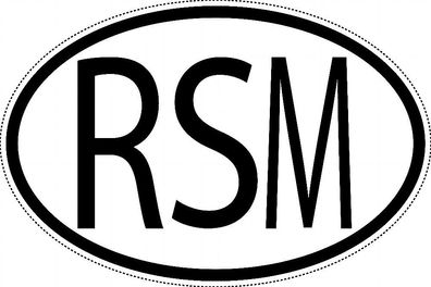 San Marino Länderkennzeichen "RSM" 10x6,5cm Auto PKW Kennzeichen Sticker