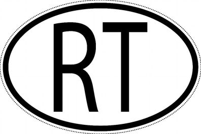 Togo Länderkennzeichen "RT" 10x6,5cm Auto PKW Kennzeichen Sticker