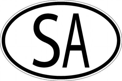 Saudi Arabien Länderkennzeichen "SA" 10x6,5cm Auto PKW Kennzeichen Sticker