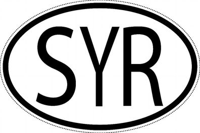 Syrien Länderkennzeichen "SYR" 10x6,5cm Auto PKW Kennzeichen Sticker