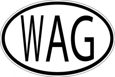 Gambia Länderkennzeichen "WAG" 10x6,5cm Auto PKW Kennzeichen Sticker