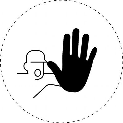 1x Aufkleber Zutritt verboten 10cm Ø PVC-Folie Zutritt für Unbefugte verboten