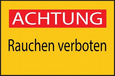 Achtung Rauchen verboten Aufkleber 30x20cm Sticker Hinweis Warnung