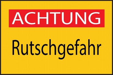 Achtung Rutschgefahr Aufkleber 30x20cm Sticker Hinweis Warnung