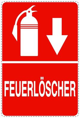 Feuerlöscher Schild Symbol Hinweisschild Aufkleber selbstklebend 150x150mm