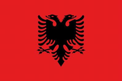 1x Albanien Aufkleber 5cm Flagge breit Sticker Autoaufkleber selbstklebend