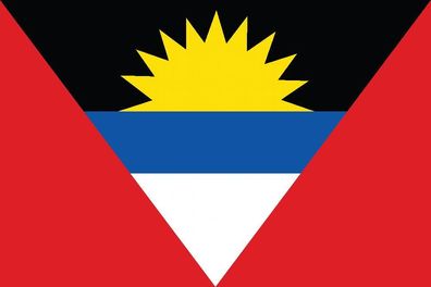 1x Antigua und Barbuda Aufkleber 5cm Flagge breit Sticker Autoaufkleber