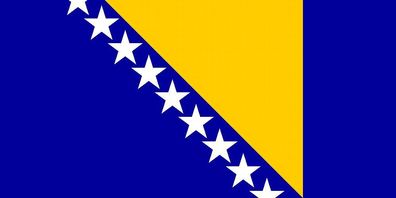 1x Bosnien und Herzegowina Aufkleber 10cm Flagge breit Sticker Autoaufkleber