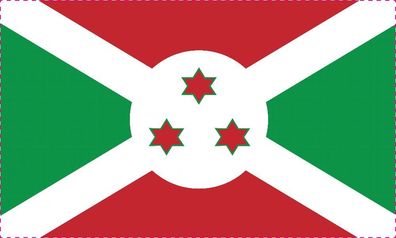 1x Burundi Aufkleber 10cm Flagge breit Sticker Autoaufkleber selbstklebend