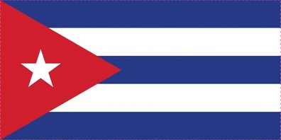 1x Kuba Aufkleber 10cm Flagge breit Sticker Autoaufkleber selbstklebend