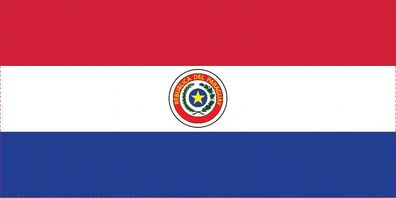 1x Paraguay Aufkleber 5cm Flagge breit Sticker Autoaufkleber selbstklebend