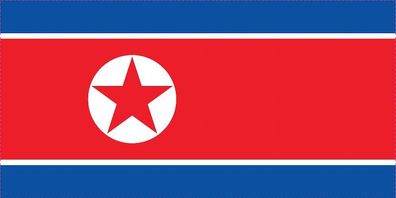 1x Nordkorea Aufkleber 5cm Flagge breit Sticker Autoaufkleber selbstklebend
