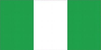 1x Nigeria Aufkleber 5cm Flagge breit Sticker Autoaufkleber selbstklebend