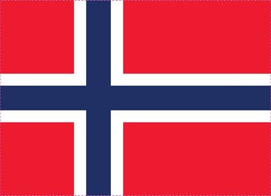 1x Norwegen Aufkleber 5cm Flagge breit Sticker Autoaufkleber selbstklebend