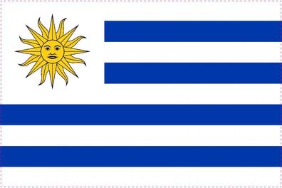 1x Uruguay Aufkleber 10cm Flagge breit Sticker Autoaufkleber selbstklebend