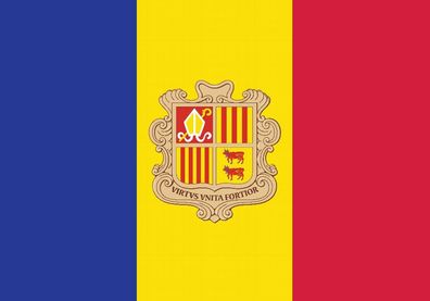 1x Andorra Aufkleber 20cm Flagge breit Sticker Autoaufkleber selbstklebend