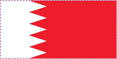 1x Bahrain Aufkleber 5cm Flagge breit Sticker Autoaufkleber selbstklebend