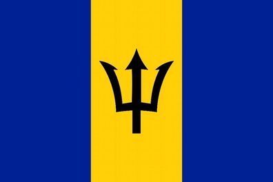 1x Barbados Aufkleber 10cm Flagge breit Sticker Autoaufkleber selbstklebend