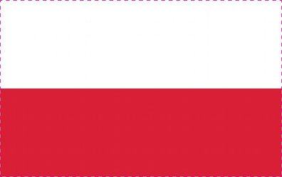 1x Polen Aufkleber 15cm Flagge breit Sticker Autoaufkleber selbstklebend