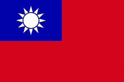 1x Republik China Aufkleber 10cm Flagge breit Sticker Autoaufkleber