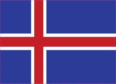 1x Island Aufkleber 60cm Flagge breit Sticker Autoaufkleber selbstklebend