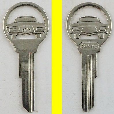 Schlüsselrohling Börkey 526 für AKS + Huf Profil SW Serie 1-240 / Ford, VW