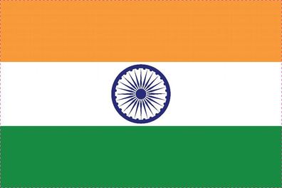 1x Indien Aufkleber 10cm Flagge breit Sticker Autoaufkleber selbstklebend