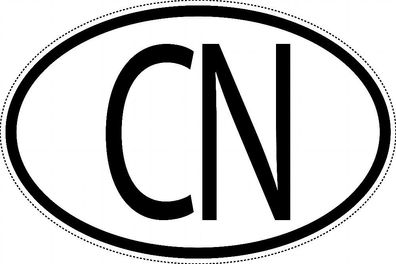 Volksrepublik China Länderkennzeichen "CN" 15x9,8cm Auto PKW Kennzeichen Sticker
