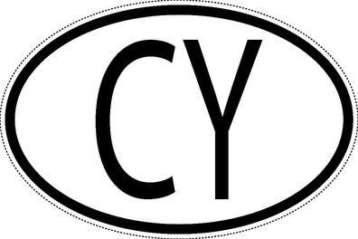 Zypern Länderkennzeichen "CY" 15x9,8cm Auto PKW Kennzeichen Sticker