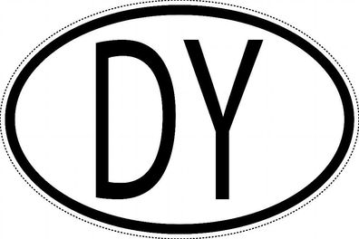 Benin Länderkennzeichen "DY" 15x9,8cm Auto PKW Kennzeichen Sticker