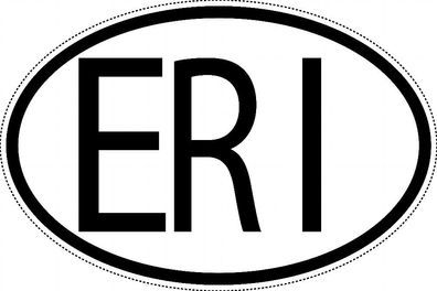 Eritrea Länderkennzeichen "ERI" 15x9,8cm Auto PKW Kennzeichen Sticker